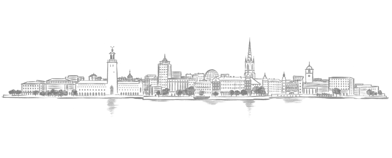 Stockholm skyline illustration