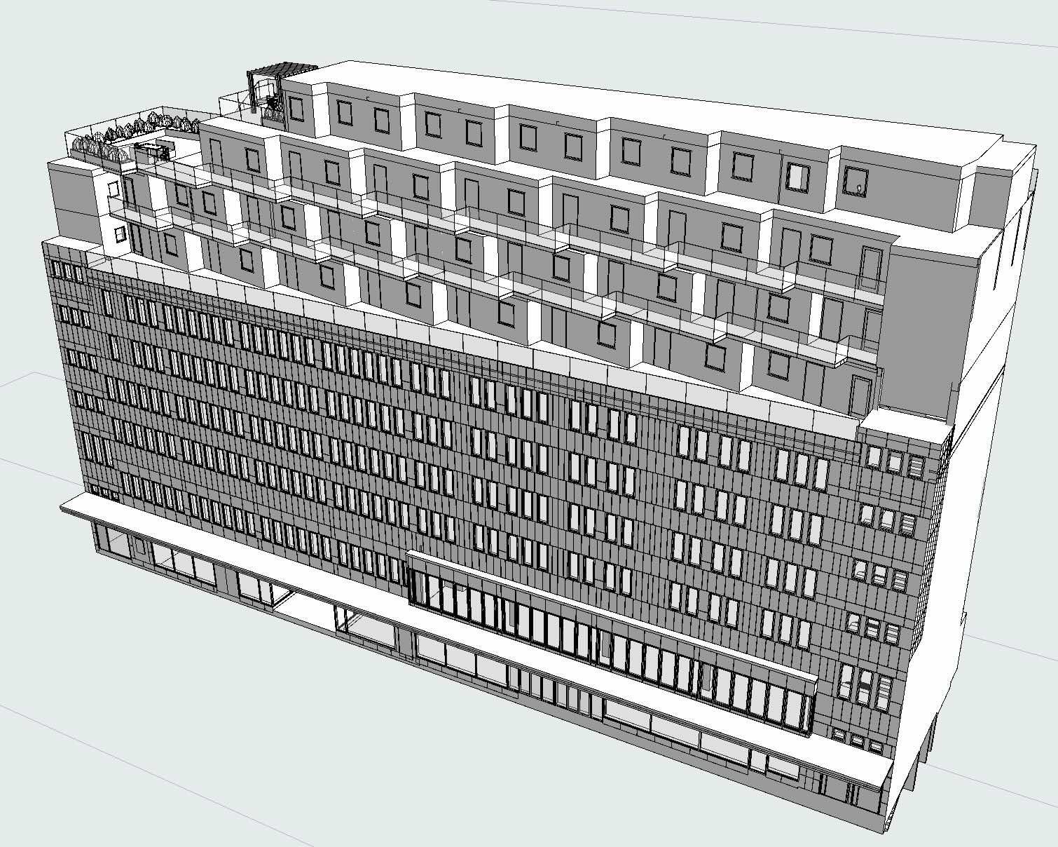 Digital model, scale 1:400