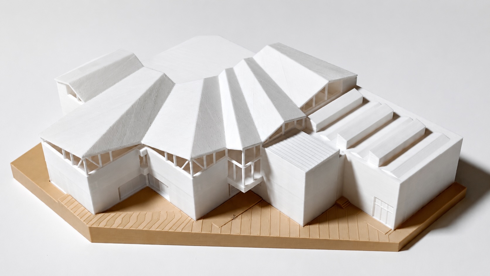 Physical 3D-printed model, scale 1:200