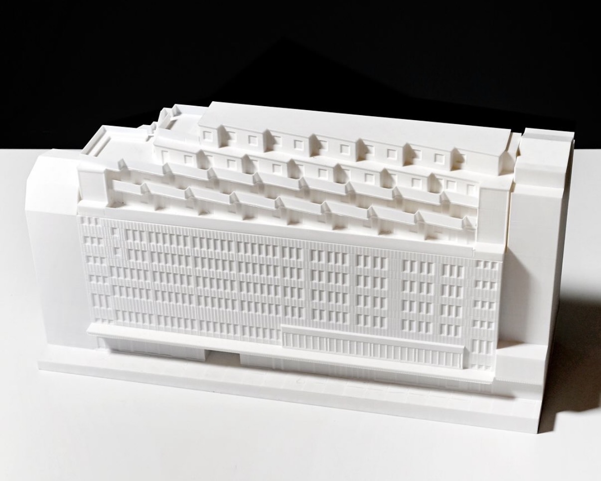 Physical 3D-printed model, scale 1:400