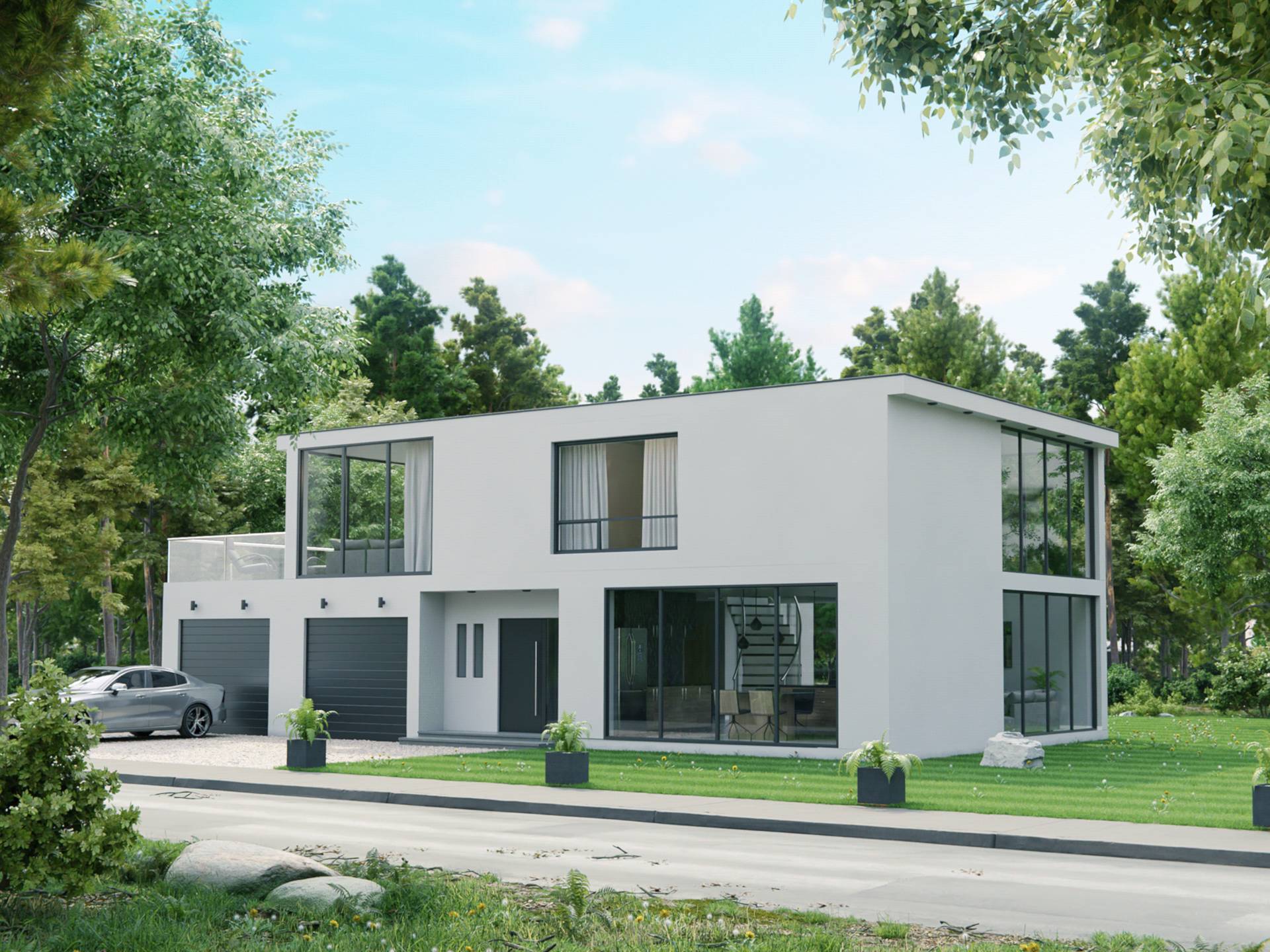 Flat-Roof Residence